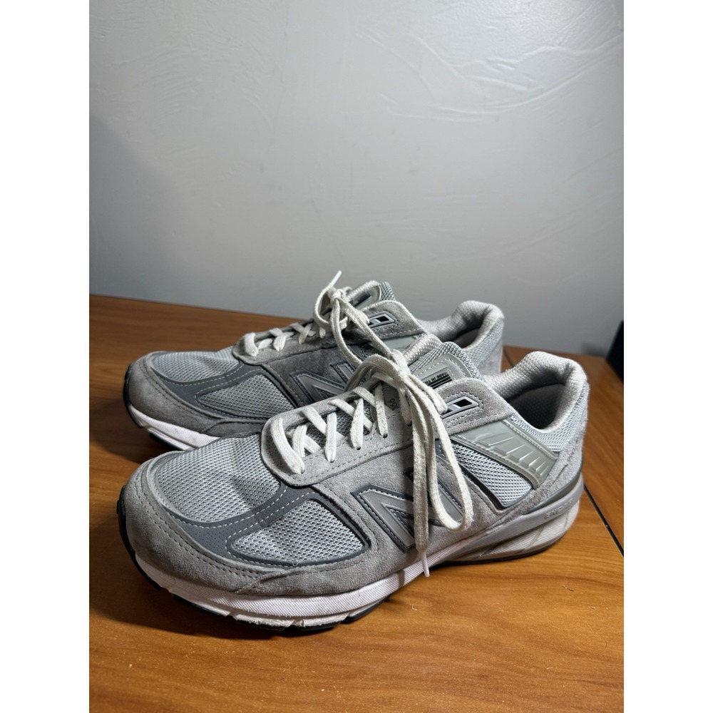 New Balance 990 V5 Neutral Gray/White USA Casual Sneakers Walking Mens 9.5EE